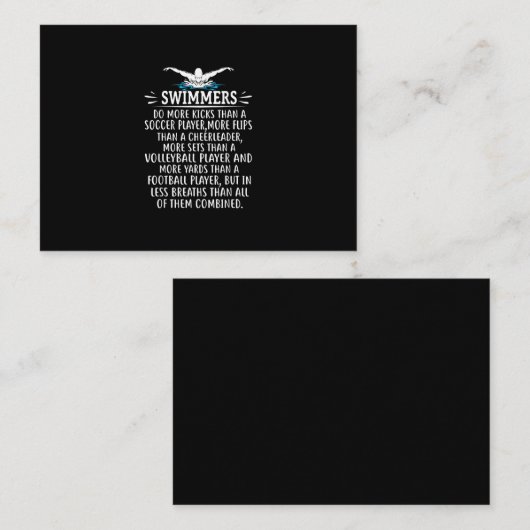 Sterke zwembriem-zwembad voor mannen informatiekaartje (Voorkant / Achterkant)