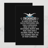 Sterke zwembriem-zwembad voor mannen kaart (Voorkant / Achterkant)