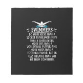 Sterke zwembriem-zwembad voor mannen notitieblok (Voorkant)