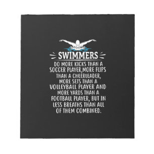 Sterke zwembriem-zwembad voor mannen notitieblok