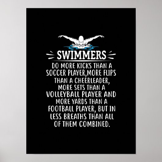 Sterke zwembriem-zwembad voor mannen poster (Voorkant)