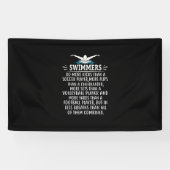 Sterke zwembriem-zwembad voor mannen spandoek (Horizontaal)