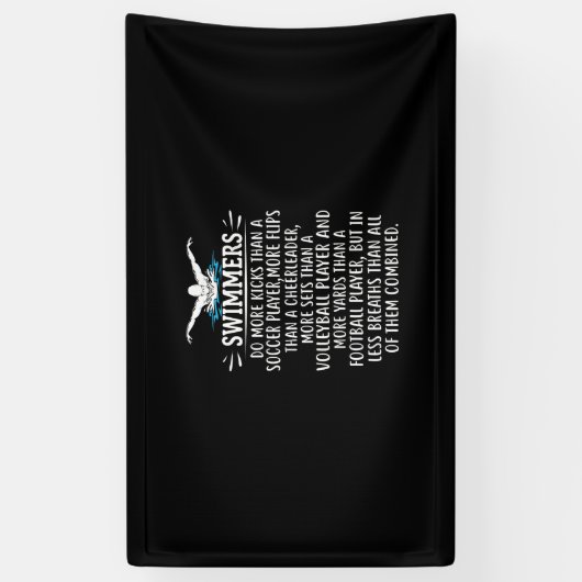 Sterke zwembriem-zwembad voor mannen spandoek (Verticaal)