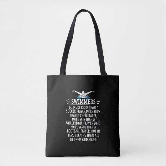 Sterke zwembriem-zwembad voor mannen tote bag (Voorkant)