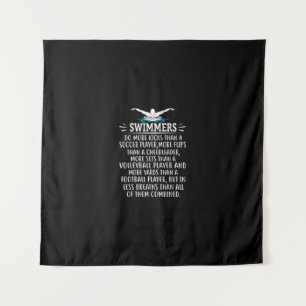 Sterke zwembriem-zwembad voor mannen wandkleed