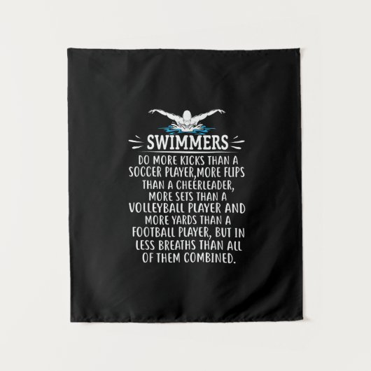 Sterke zwembriem-zwembad voor mannen wandkleed (Voorkant)