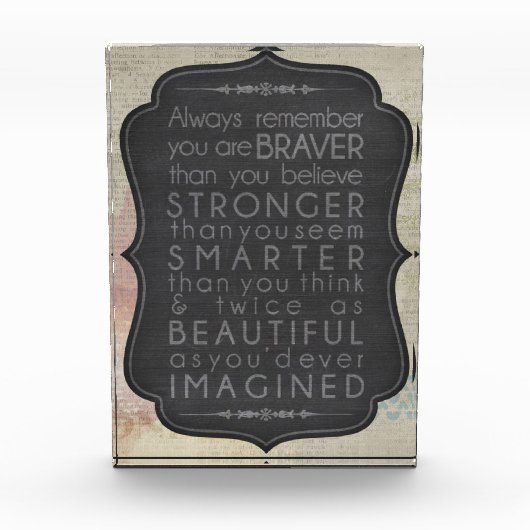 Sterker, braver, Typografie Fotoblokken (Voorkant)