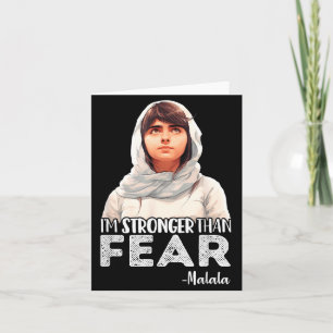 Sterker Dan Angst Malala Yousafzai Citaat Activist Kaart