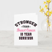 Sterker dan borstkanker 10-jarige overlevende kaart (Gele Bloem)