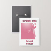 Sterker dan borstkanker Button (Voorkant / Achterkant)