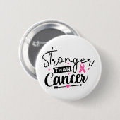 Sterker Dan Borstkanker Overlevende Ronde Button 5,7 Cm (Voorkant /achterkant)