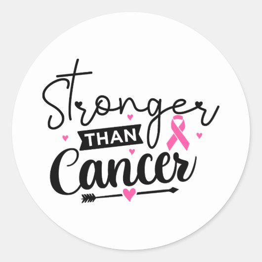 Sterker Dan Borstkanker Overlevende Ronde Sticker (Voorkant)