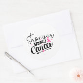 Sterker Dan Borstkanker Overlevende Ronde Sticker (Envelop)