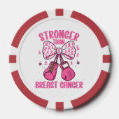 Sterker Dan Borstkanker Poker Chips (Voorkant)