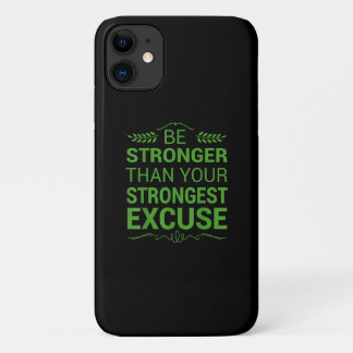 Sterker dan de krachtigste excuses Funny Gym Motiv Case-Mate iPhone Case