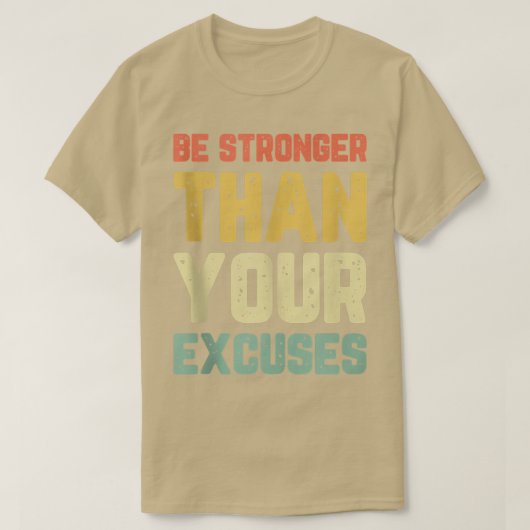 Sterker dan de Motivatie retour van de gym T-shirt (Design voorkant)