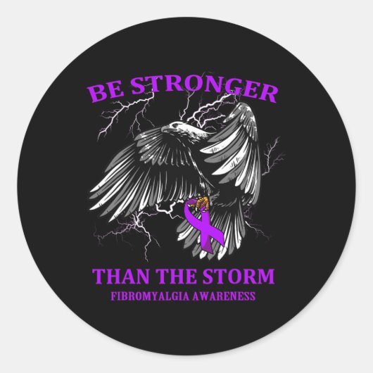 Sterker dan de Storm fibromyalgie Ronde Sticker (Voorkant)