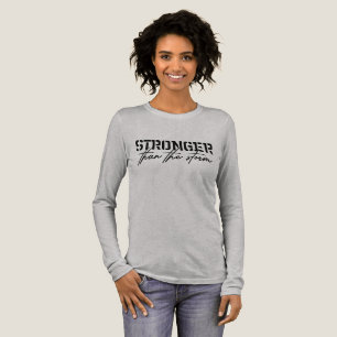 Sterker dan de storm, geloof ontwerp voor helder Tri-Blend shirt