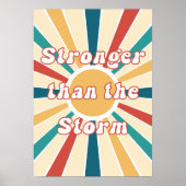Sterker Dan De Storm Retro Poster (Voorkant)