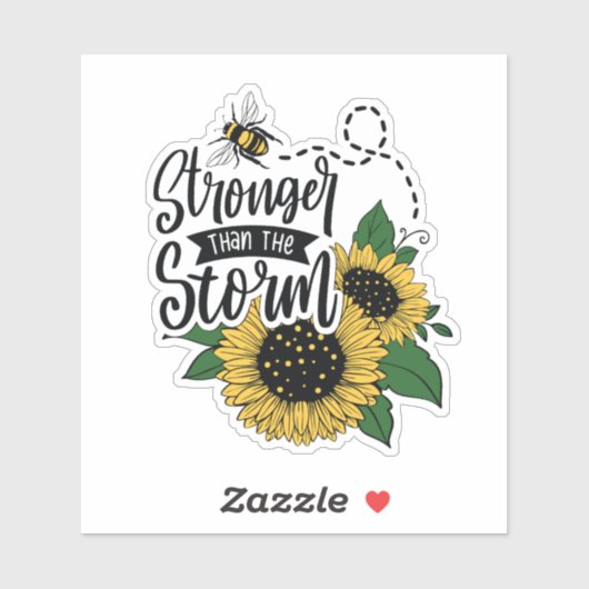 Sterker dan de storm. sticker (Vel)