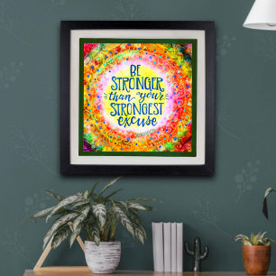  sterker dan excuses Inspirivity school Poster