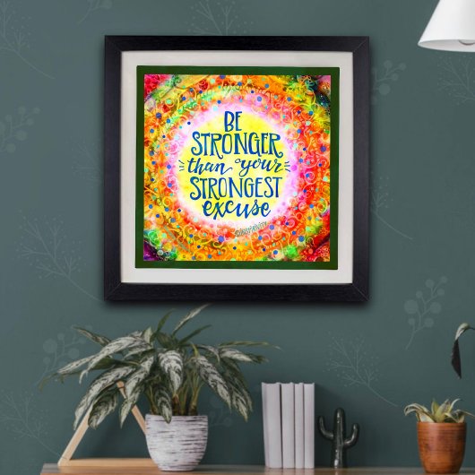  sterker dan excuses Inspirivity school Poster