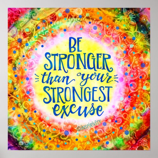 sterker dan excuses Inspirivity school Poster (Voorkant)