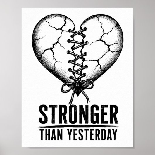 Sterker Dan Gisteren Gehecht Hart Poster (Voorkant)