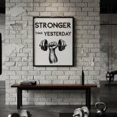 Sterker dan gisteren Gym Motivatie Vintage Poster