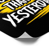 Sterker dan gisteren Motivatie Gym Quote Wor Poster (Hoek)