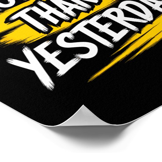 Sterker dan gisteren Motivatie Gym Quote Wor Poster (Hoek)