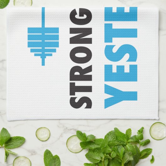 Sterker dan gisteren theedoek (Gevouwen)
