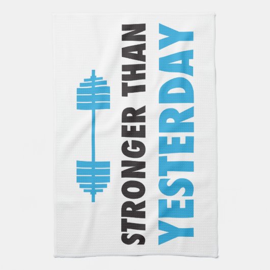 Sterker dan gisteren theedoek (Verticaal)