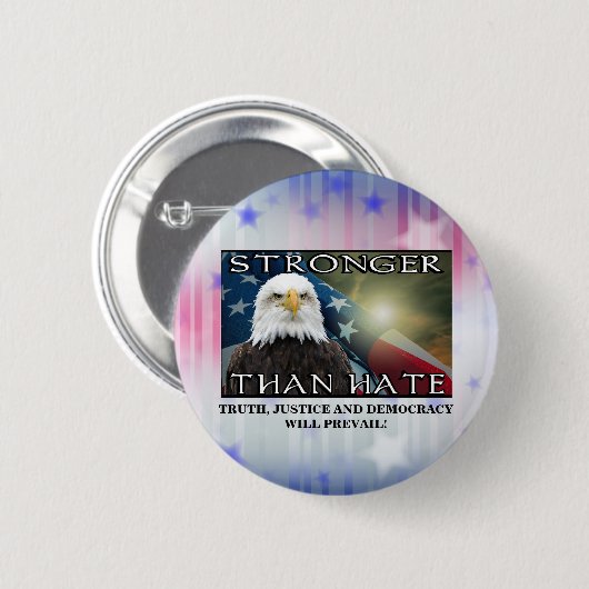 STERKER DAN HAAT RONDE BUTTON 5,7 CM (Voorkant /achterkant)