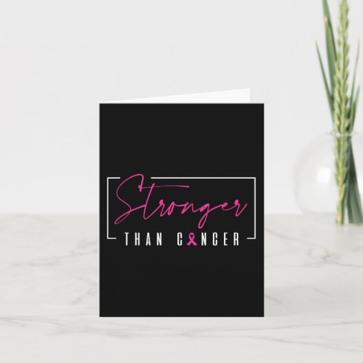 Sterker dan het roze lint van borstkanker kaart (Voorkant)