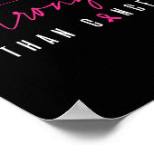 Sterker dan het roze lint van borstkanker poster (Hoek)