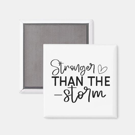 "Sterker dan het Storm" Boho Inspirerend Magneet (Voorkant / Achterkant)