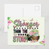 Sterker dan het storm, melanine, sista, zwart meis briefkaart (Voorkant / Achterkant)