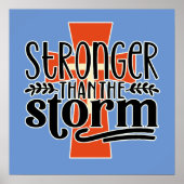 Sterker dan het Storm met kruis Poster (Voorkant)