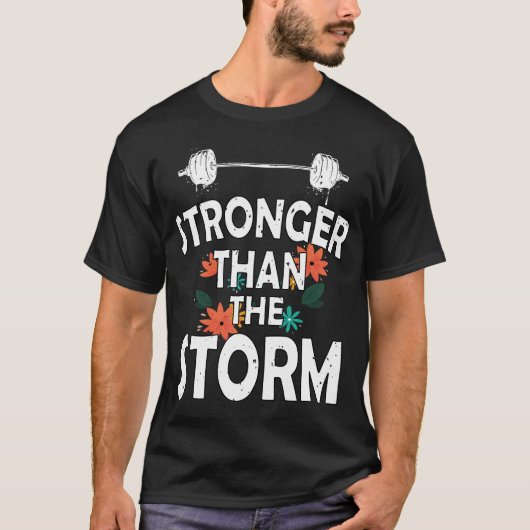 Sterker dan het Storm Motivatie Inspirerend T-shirt (Voorkant)