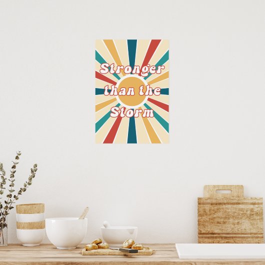 Sterker dan het Storm Retro Poster (Keuken)