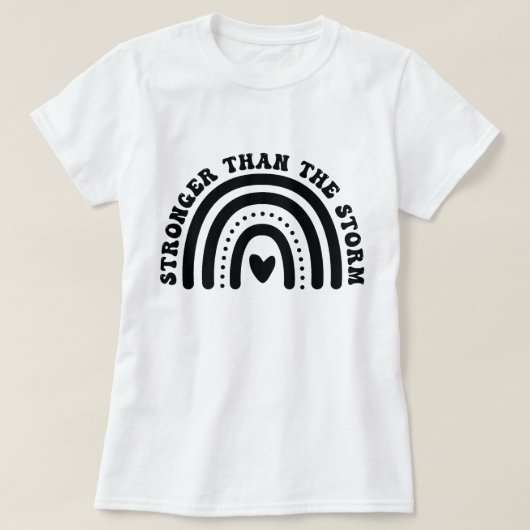 Sterker dan het storm t-shirt (Design voorkant)