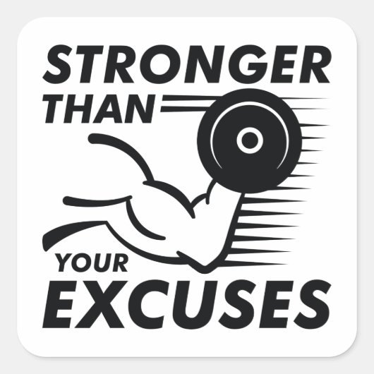 Sterker dan je accijnzen vierkante sticker (Voorkant)