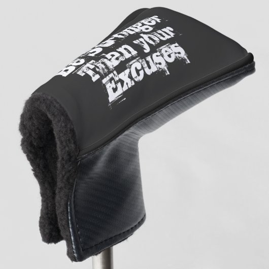 Sterker dan je excuses golfheadcover (3/4 voorkant)