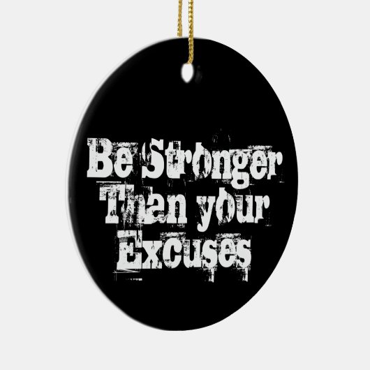 Sterker dan je excuses keramisch ornament (Rechts)