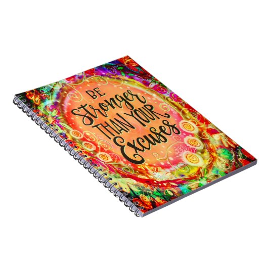 Sterker dan je excuses kleurrijke inspiratie notitieboek (Rechterzijde)