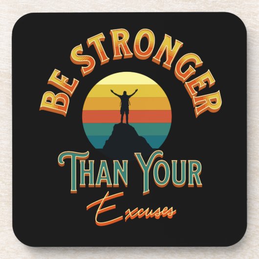 Sterker dan je overschrijvingen bier onderzetter (Voorkant)