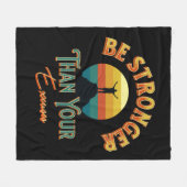 Sterker dan je overschrijvingen fleece deken (Voorkant (Horizontaal))