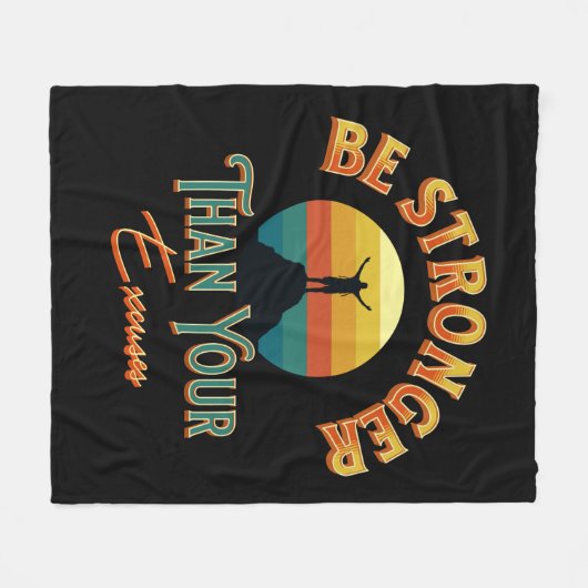 Sterker dan je overschrijvingen fleece deken (Voorkant (Horizontaal))