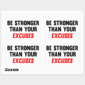 Sterker dan je overschrijvingen rechthoekige sticker (Vel)